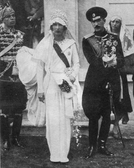 Tsar Boris III and Princess Giovanna of Savoy at their wedding in Assisi in 1930