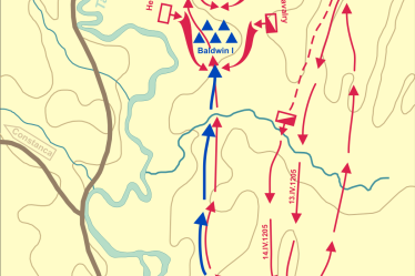 Map of the Battle of Adrianople in 1205