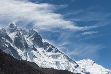 Mount Lhotse viewed from Dingboche, Nepal