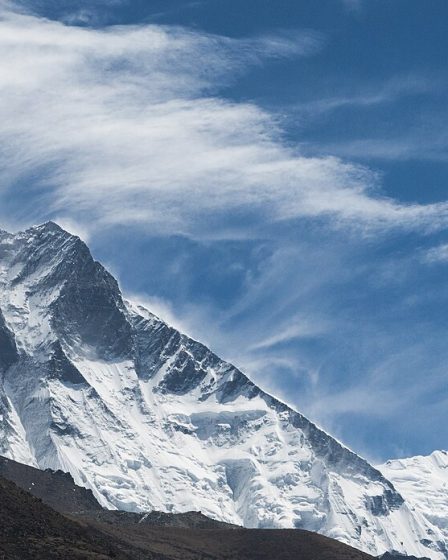 Mount Lhotse viewed from Dingboche, Nepal