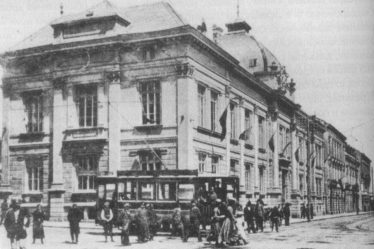 The former Bulgarian National Bank building in Sofia around 1910