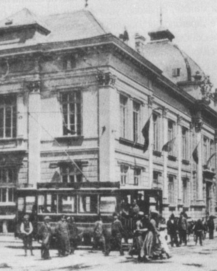 The former Bulgarian National Bank building in Sofia around 1910