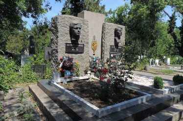 Memorial graves of Georgi Asparuhov and Nikola Kotkov at Central Sofia Cemetery
