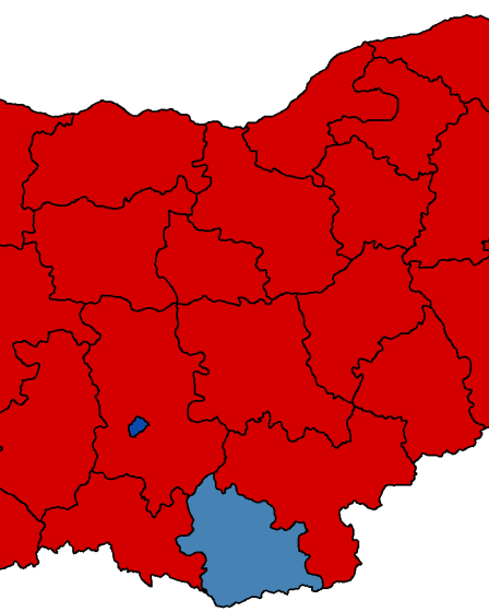 Winner by electoral district in Bulgaria's 1994 parliamentary election