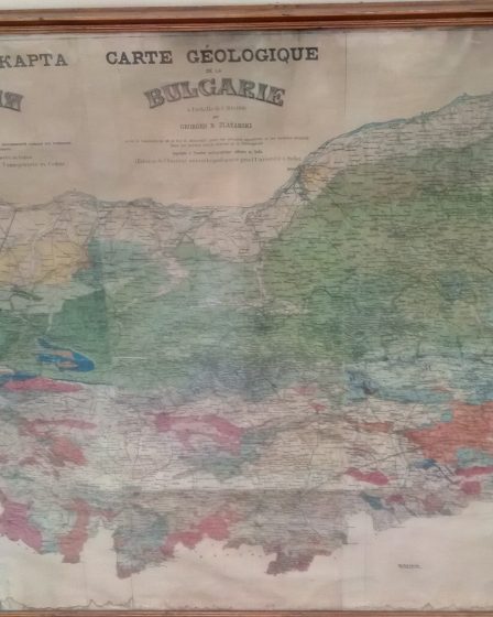 Historic geological map of Bulgaria
