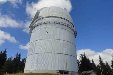 The dome of the Rozhen National Astronomical Observatory in the Rhodope Mountains