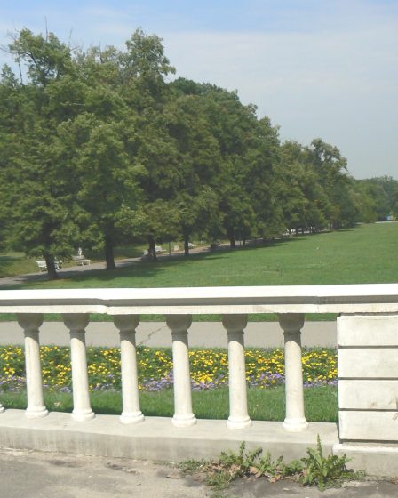 A path and greenery in Borisova Gradina, Sofia