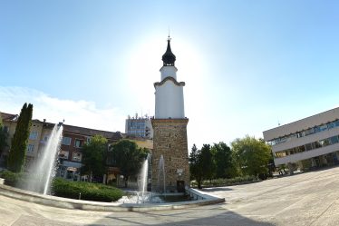 The clock tower in central Botevgrad