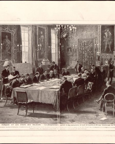 Delegates at the signing of the 1913 Treaty of London