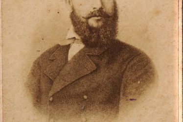 Portrait photograph of Hristo Botev around 1875