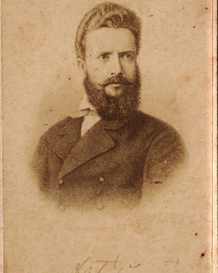 Portrait photograph of Hristo Botev around 1875