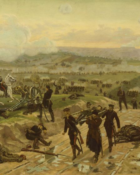 Painting of fighting at Pleven during the 1877 siege