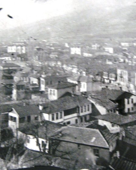 Panoramic view of Korçë in 1916