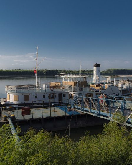 The restored Radetsky steamer on the Danube at Kozloduy