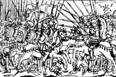 1540 illustration of the 1396 Battle of Nicopolis