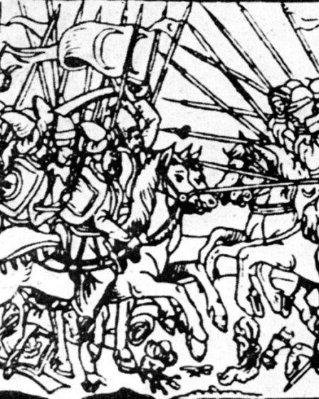 1540 illustration of the 1396 Battle of Nicopolis