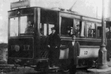 Two-axle tramcar in Sofia in 1901