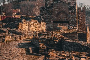 Historic view of Tsarevets Fortress in Veliko Tarnovo