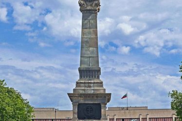 bulgaria, rousse, the people's liberation monument, pillar, architecture, travel, monument, statue, city, wreaths, district government, landmark, north-east bulgaria, russian, balkan, southeast europe, eu