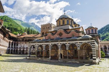 rila, monastery, church, nativity of the virgin mother, bulgaria, europe, unesco, courtyard, heritage, иван рилски, orthodox, christianity, religion, landmark, architecture, historic, travel, tourism, rila, bulgaria, bulgaria, bulgaria, bulgaria, bulgaria