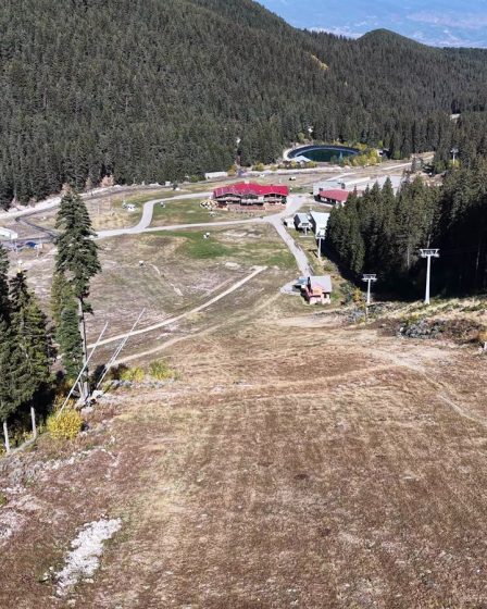 Mountain slopes and recreation zone at Banderishka Polyana in Pirin