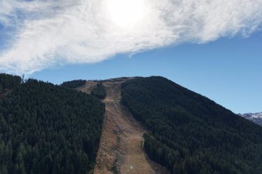 Forest ski slope and mountain landscape near Banderishka Polyana