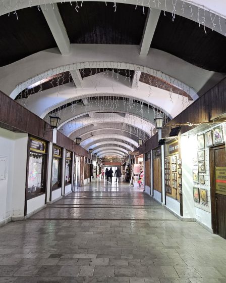 Lovech covered bridge interior in the historic centre of Bulgaria