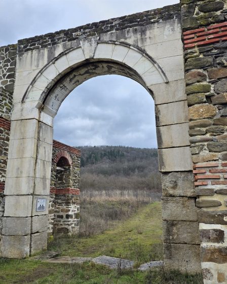 Stone Roman arch at Fortress Sostra near Troyan, Bulgaria