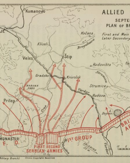 Allied plan for the Battle of Dobro Pole in 1918