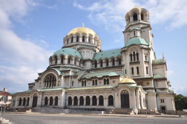 The gold-domed Alexander Nevsky Cathedral - Built in honour to the Russian soldiers who liberated Bulgaria from Ottoman (Turk) rule