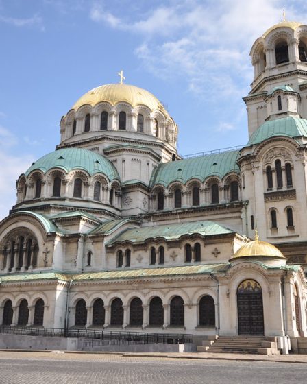 The gold-domed Alexander Nevsky Cathedral - Built in honour to the Russian soldiers who liberated Bulgaria from Ottoman (Turk) rule