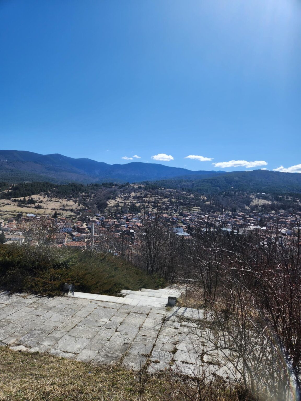 The 1978 memorial above Batak and the panorama over the town - photo 16