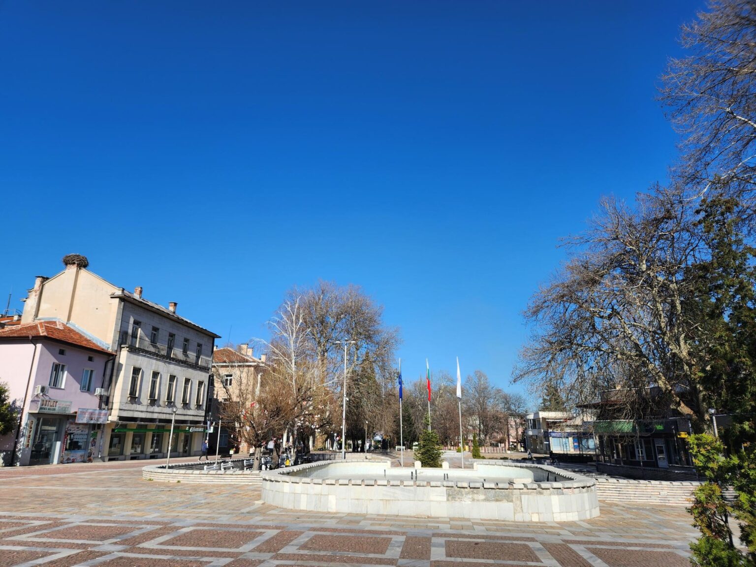 The centre, park and streets of the town of Peshtera, Bulgaria - photo 27