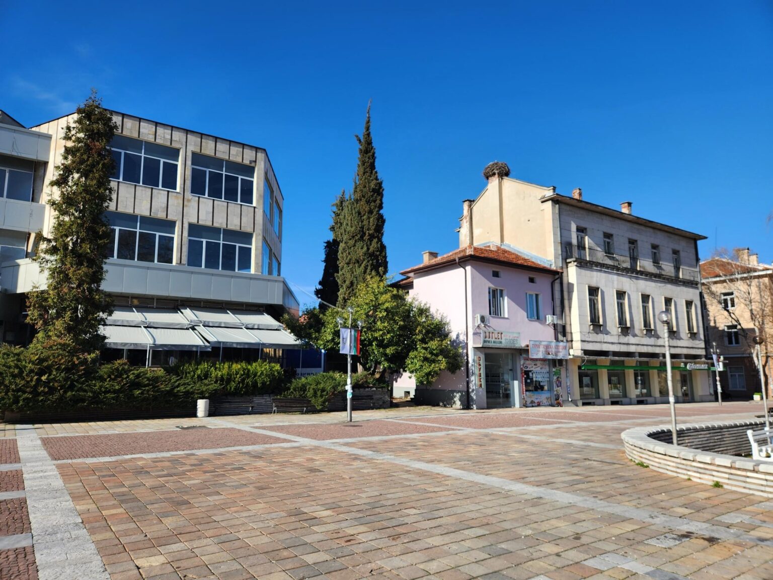 The centre, park and streets of the town of Peshtera, Bulgaria - photo 28