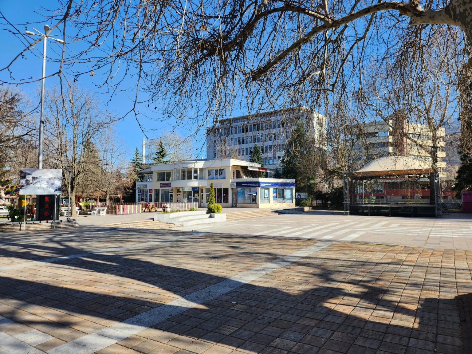 The centre, park and streets of the town of Peshtera, Bulgaria - photo 32