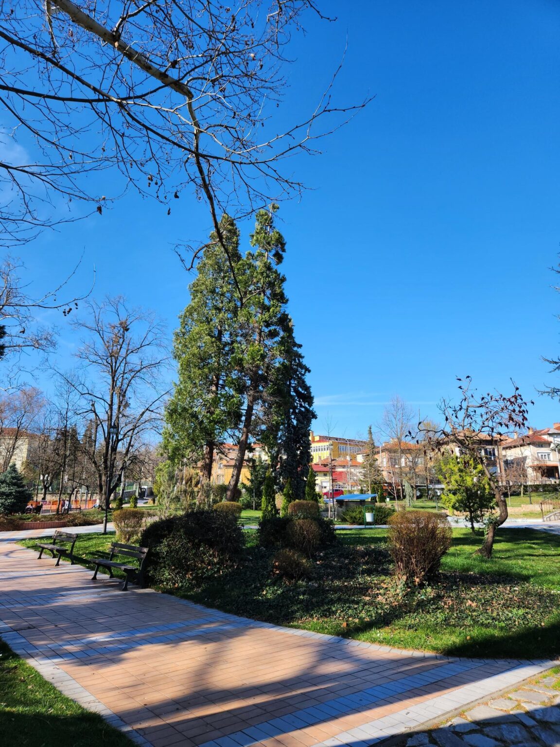 The centre, park and streets of the town of Peshtera, Bulgaria - photo 36