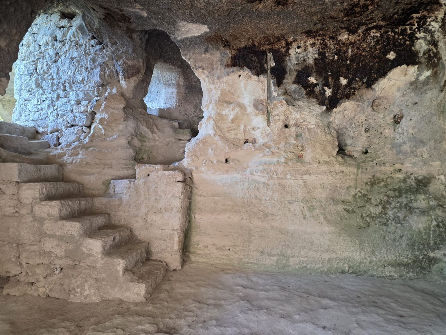 Stone stairs and rock niches in aladza monastery