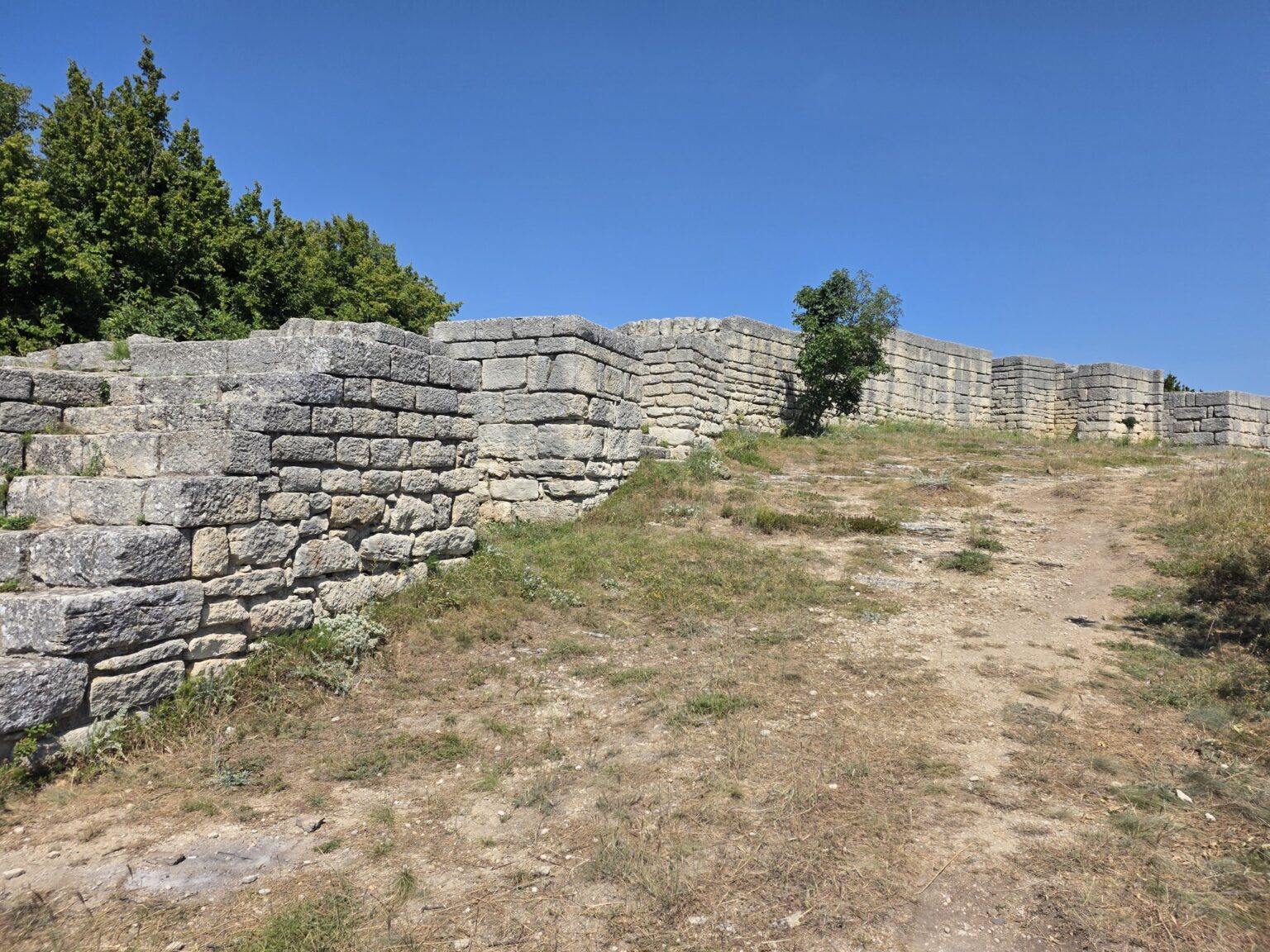 Stone fortress walls of the Madara Rider