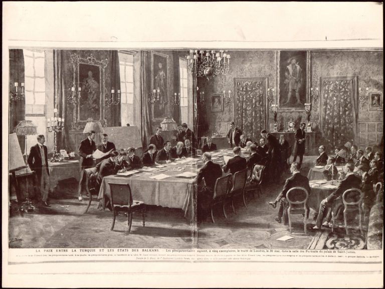 Делегатите при подписването на Лондонския мирен договор през 1913 г.