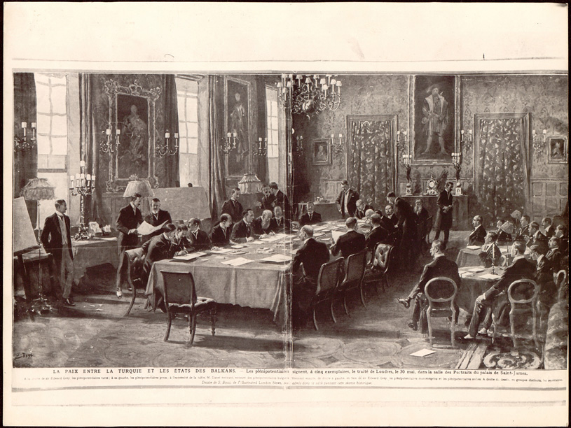 Делегатите при подписването на Лондонския мирен договор през 1913 г.