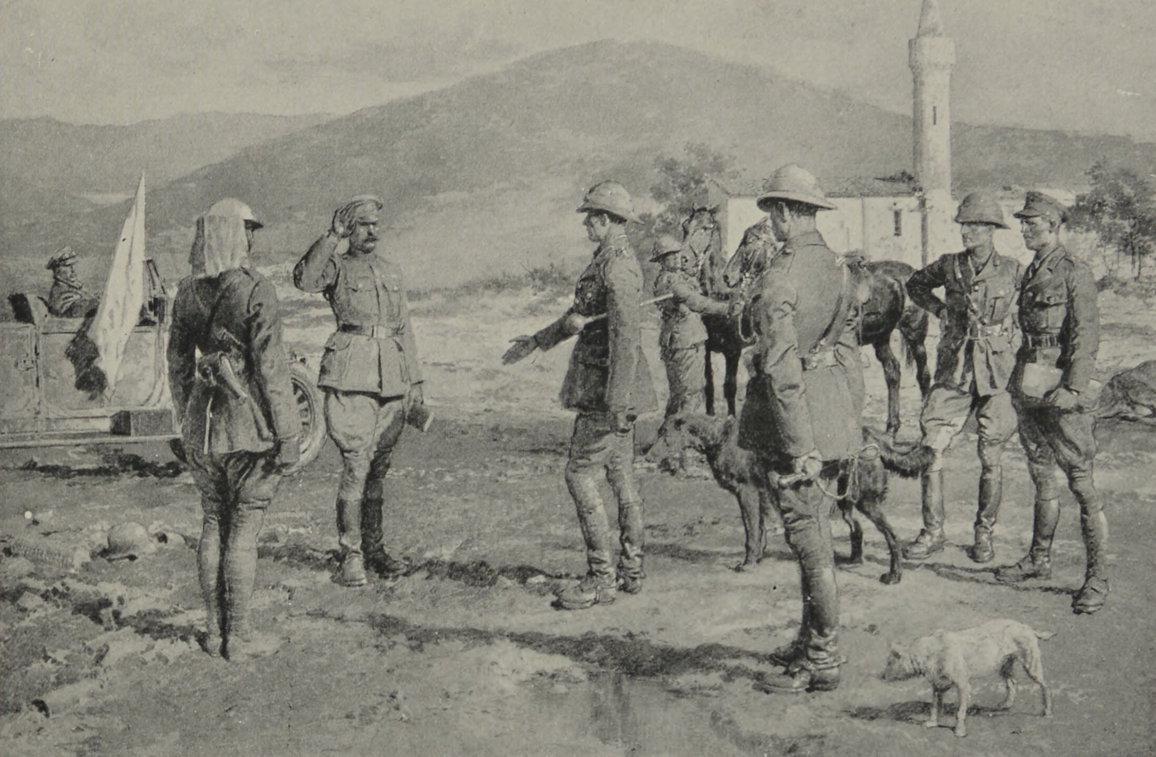 Пристигането на българския бял флаг в британски щаб през септември 1918 г.