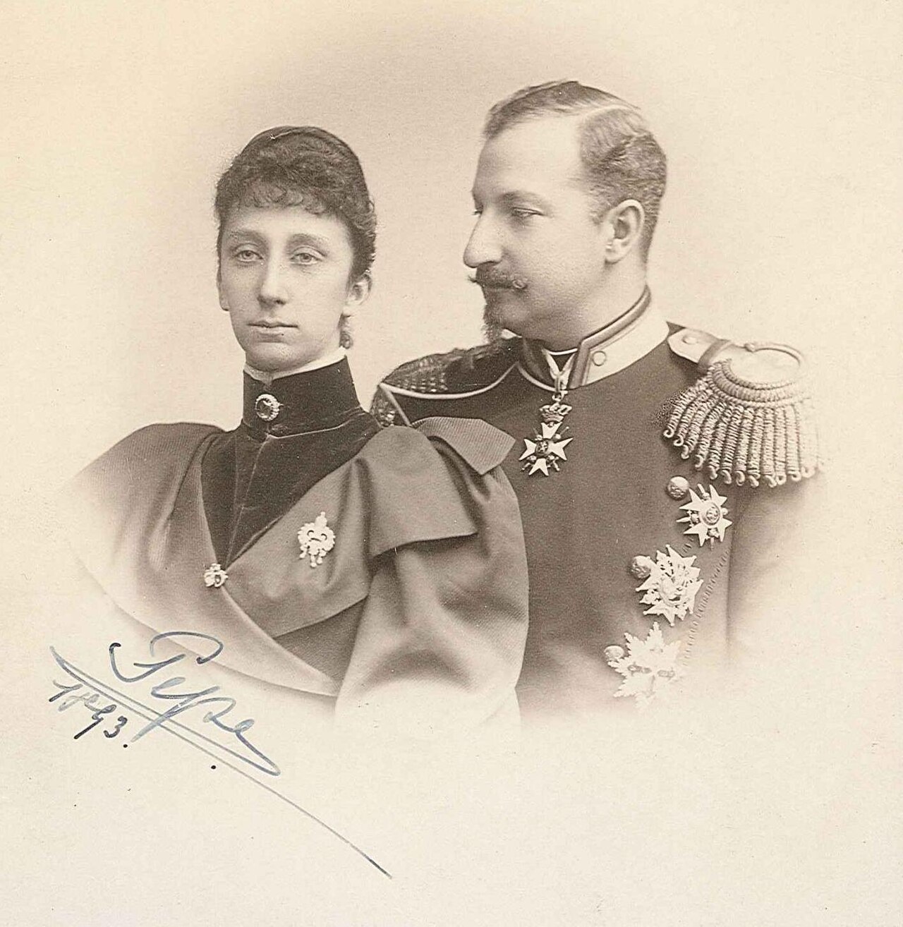 Княз Фердинанд и съпругата му Мария Луиза през 1893 г.