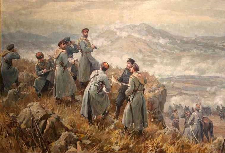 Княз Александър Батенберг на бойното поле при Сливница през 1885 г.