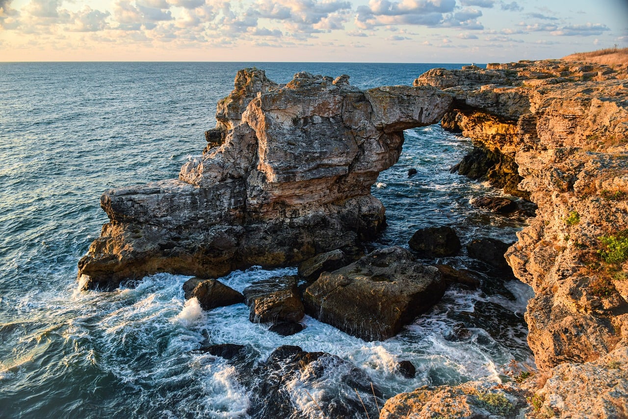 cliffs bulgaria sea sunrise nature 9444605